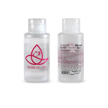 Álcool Gel de 60 ML com Rótulo Personalizado.